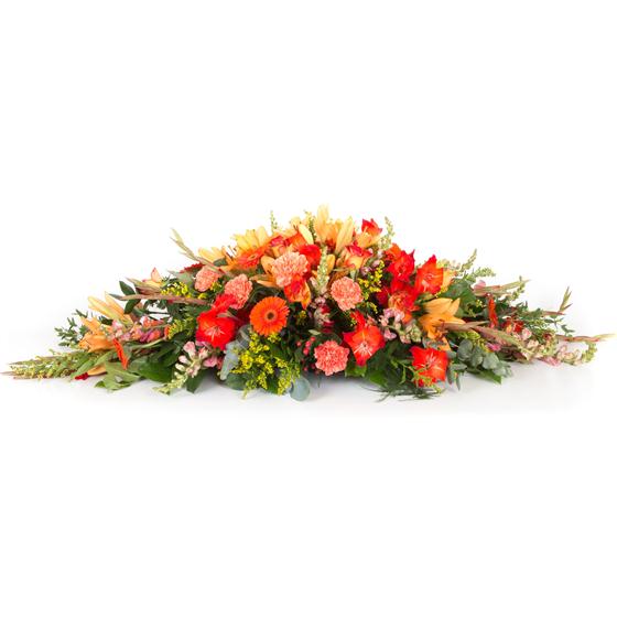 Autumnal Casket Spray - Funeral Flowers Ipswich